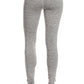 Solid Fitted Style Mesh Panels Leggings