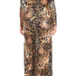 Plus Size Detailed Leopard Off Shoulder Maxi Dress