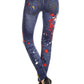 Paint Splash Denim Sublimated Full Leggings