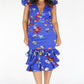 Plus Size Weekend Ruffle Floral Cap Sleeves Dress [PRE-ORDER 25% OFF]