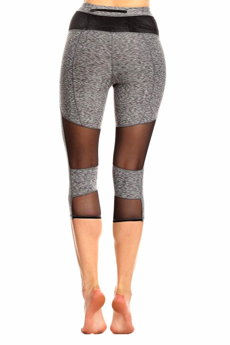 Solid Cropped Fitted Banded Leggings