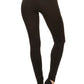 Solid Front Mesh Trimmed Cutout Detailed Leggings