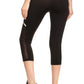 Solid Reflective Mesh Panel Leggings