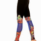 New Style! Printed Mesh Color block Leggings