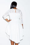 Plus Size Gorgeous Lace Flare Party Dress