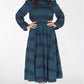 Plus Size Flowing Pattern Long Sleeve Maxi Dress [PRE-ORDER 25% OFF]