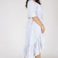 Plus Size Striped Sweetheart Ruffled Skirt Belted Dress [PRE-ORDER 25% OFF]