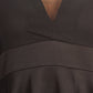 Plus Size Stylish Mesh Sleeves Peplum Cocktail Dress [SALE]