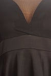 Plus Size Stylish Mesh Sleeves Peplum Cocktail Dress [SALE]