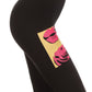 Pop Artistic Lips Printed Fitted Style Full Leggings