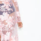 Plus Size Gorgeous See Through Floral Open Slit Maxi Dress