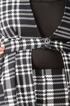 Plus Size Plaid Long Sleeve Top Leggings Set