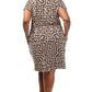 Plus Size Maze Unique Print Knee Length Dress