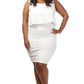Plus Size Front Overlay Sexy Bodycon Dress