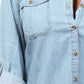 Plus Size Button Down Denim Top