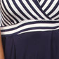 Plus Size Striped Waist Tie Maxi Dress