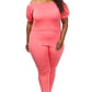 Plus Size Sexy Off Shoulder Puff Sleeve Catsuit