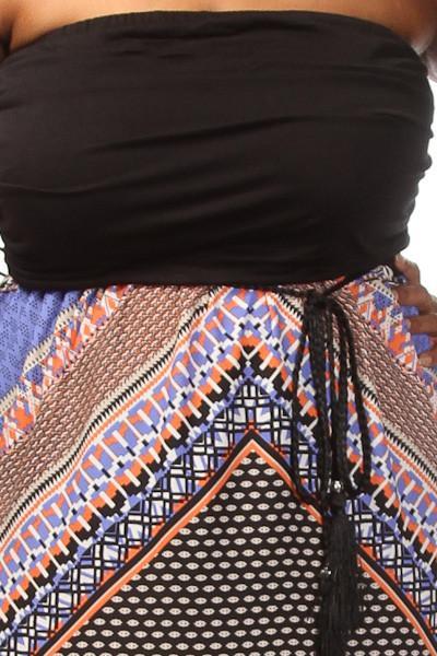 Plus Size Tribal Bottom Maxi Dress