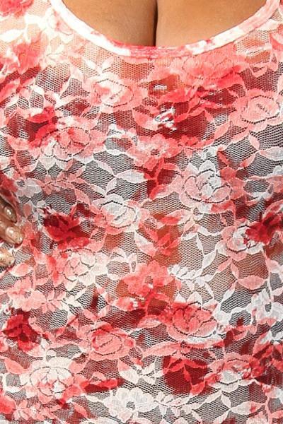 Plus Size Gorgeous Floral Sexy Laced Bodysuit