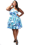 Plus Size Gorgeous Floral Blossom Skater Dress