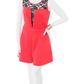 Plus Size Lace Persuasion Red Romper