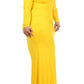 Plus Size Solid Stretch Mermaid Maxi Dress