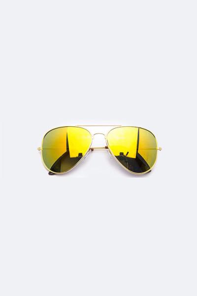 Trendsetter Mirror Tinted Aviator Gold/Yellow Sunglasses